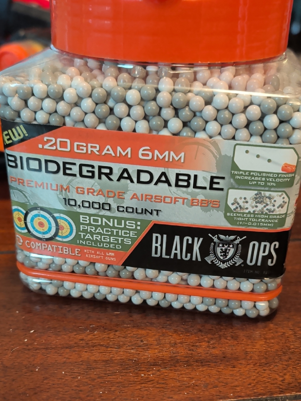 Black Ops Biodegradable 6mm .20g Airsoft BBs - White